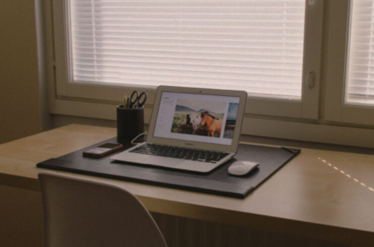Computer on desk